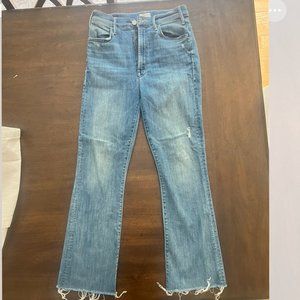 MOTHER DENIM The Hustler Ankle Fray